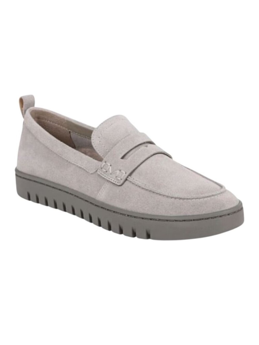 Vionic Uptown Womens soft Suede Loafers Gray Size 6 With Comfort Sole